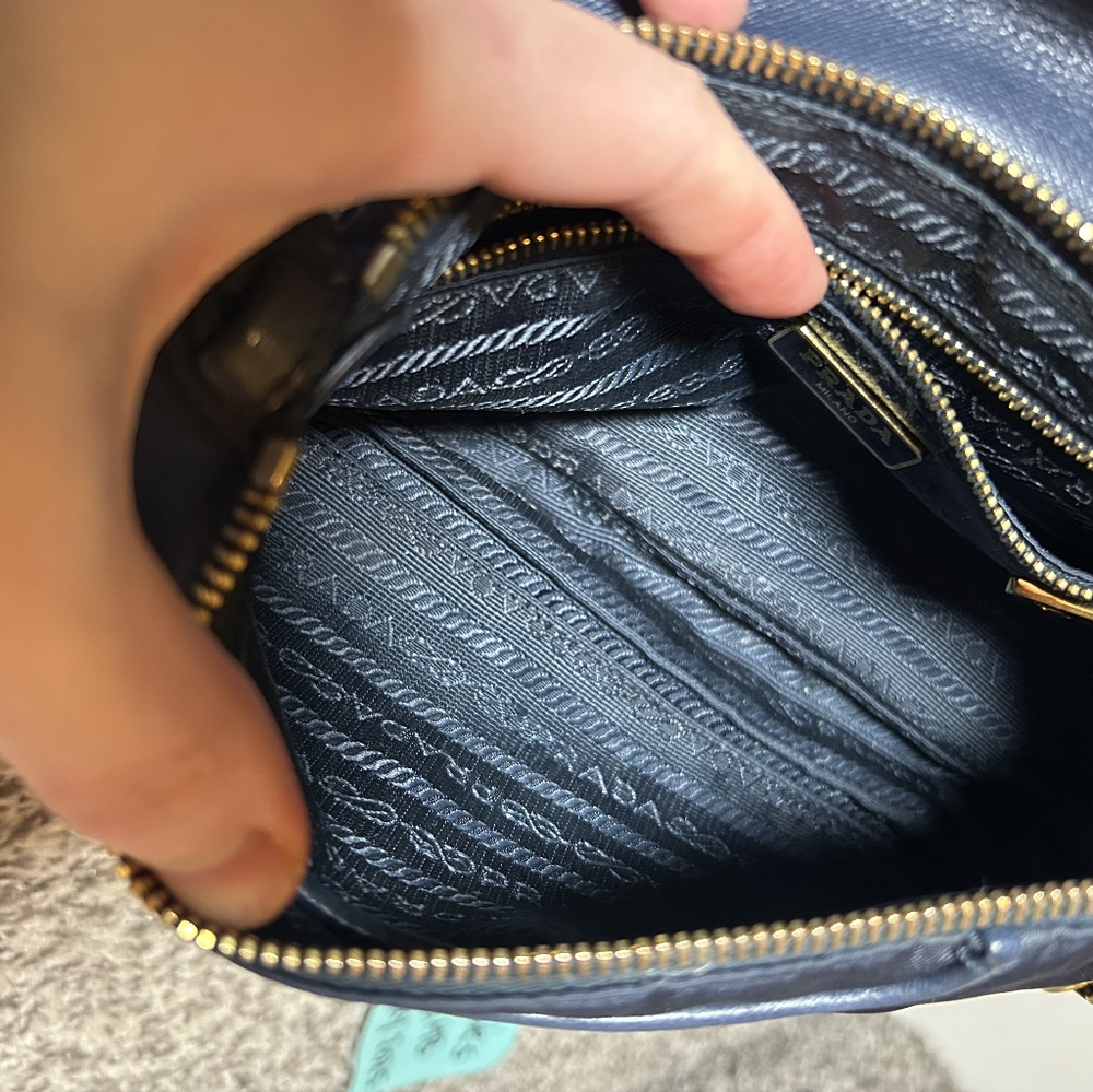 Prada Navy Blue Chain Crossbody Bag - Picture 11 of 15